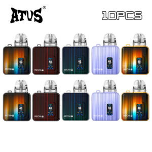 10 packs atvs pro large screen refillable pod kit vape