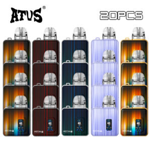 20 packs atvs pro large screen refillable pod kit vape