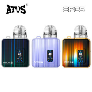 3 packs atvs pro large screen refillable pod kit vape