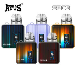 5 packs atvs pro large screen refillable pod kit vape