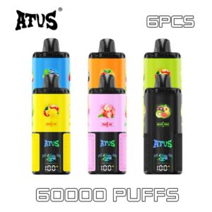 6 Pack ATVS 60000 Puffs Disposable Vape
