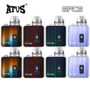 8 packs atvs pro large screen refillable pod kit vape